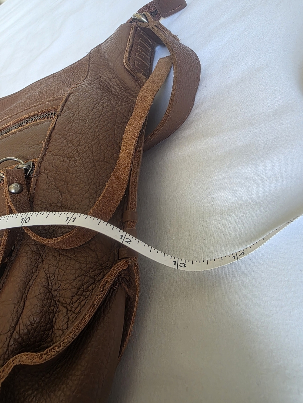 Lucky Brand Brown Leather Crossbody Bag with Signature Clover Charm - Picture 14 of 15